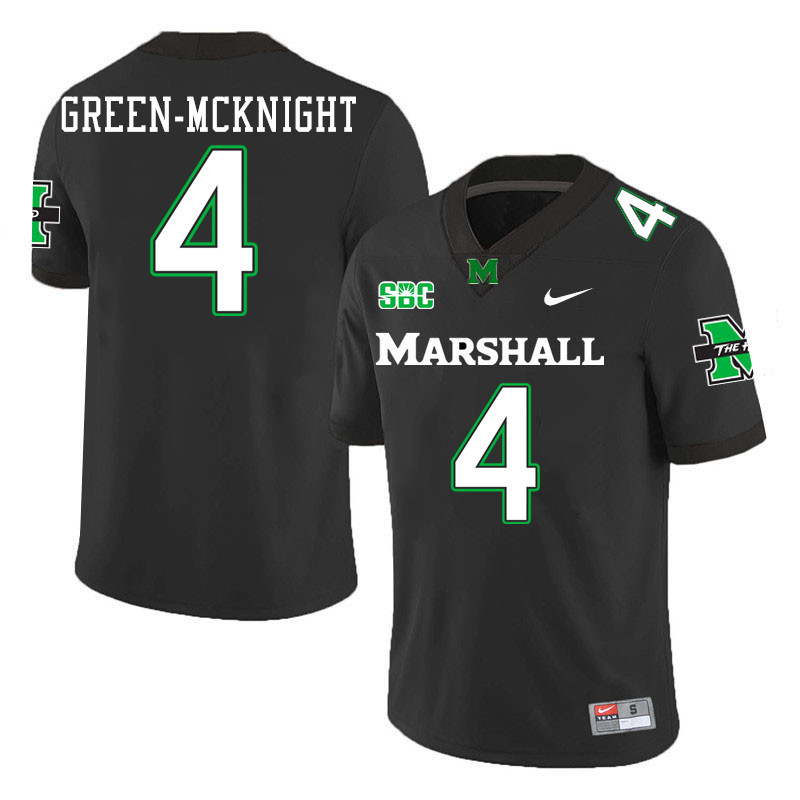 Men #4 Jadarius Green-McKnight Marshall Thundering Herd SBC Conference College Football Jerseys Stit